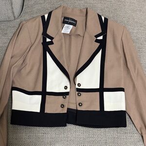 John Roberts Tan and Black Women's Blazer
